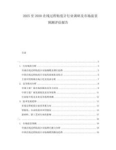 2025至2030在線過程粘度計行業調研及市場前景預測評估報告