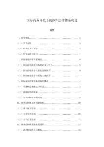 國(guó)際商務(wù)環(huán)境下的涉外法律體系構(gòu)建