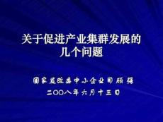 關于促進產業集群發展的講解