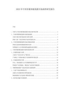 2025年中國多媒體配線箱市場調(diào)查研究報告