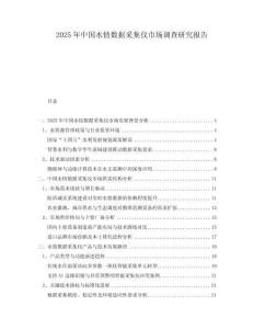 2025年中國水情數(shù)據(jù)采集儀市場調(diào)查研究報告