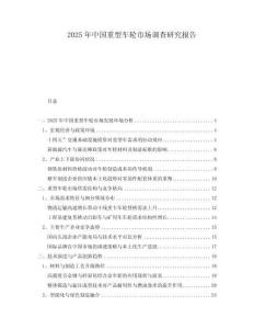 2025年中國重型車輪市場(chǎng)調(diào)查研究報(bào)告