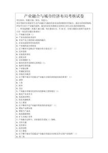 產(chǎn)業(yè)融合與城市經(jīng)濟(jì)布局考核試卷