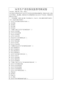安全生產責任落實監督考核試卷