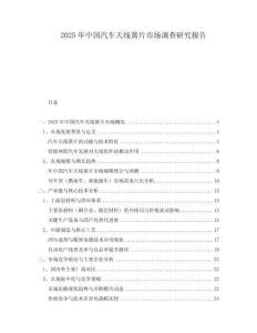 2025年中國汽車天線簧片市場調(diào)查研究報告
