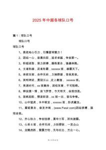 2025年中超各球隊口號