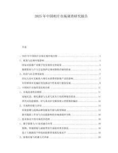 2025年中國相片市場調查研究報告