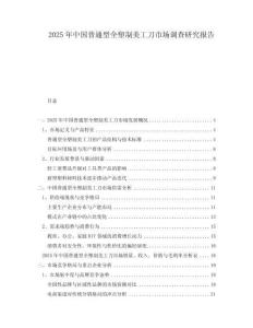 2025年中國普通型全塑制美工刀市場調查研究報告