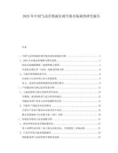 2025年中國氣動浮筒液位調節器市場調查研究報告