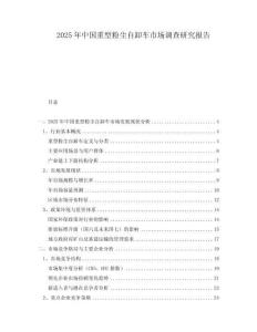 2025年中國重型粉塵自卸車市場調(diào)查研究報告