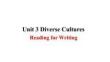人教版必修第三冊Unit 3 Diverse Cultures Reading for Writing 課件