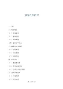 胃穿孔的护理