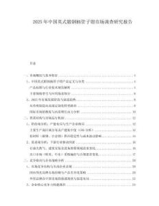 2025年中國(guó)英式鍛鋼柄管子鉗市場(chǎng)調(diào)查研究報(bào)告