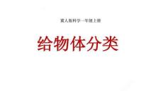 冀人版一年級科學(xué)上冊9《給物體分類》教學(xué)課件