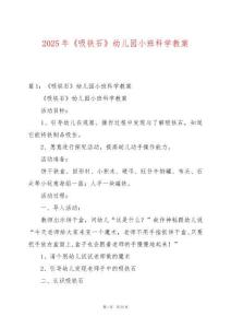 2025年《吸鐵石》幼兒園小班科學教案