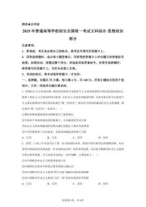 2025年高考全国卷政治试题真题及答案详解（精校打印）