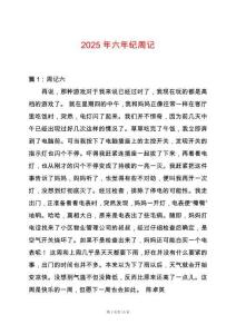 2025年六年紀周記