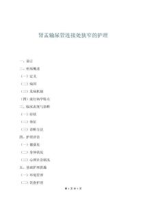 腎盂輸尿管連接處狹窄的護理