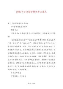 2025年3+2留學特色專業(yè)盤點