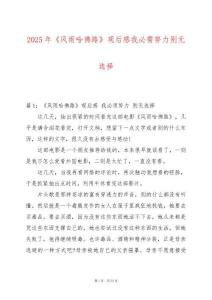 2025年《風雨哈佛路》觀后感我必需努力別無選擇