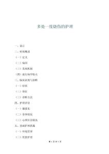 多處一度燒傷的護(hù)理