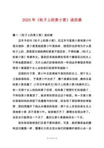 2025年《輪子上的麥小麥》讀后感