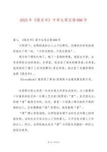 2025年《綠皮書》中學生觀后感800字