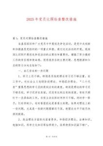 2025年黨員比照檢查整改措施