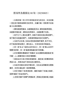 擔當作為類排比40句