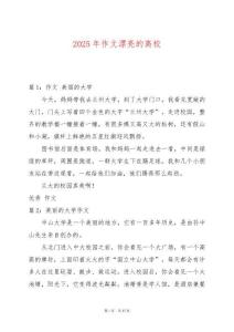 2025年作文漂亮的高校