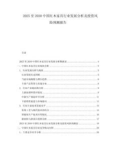 2025至2030中國紅木家具行業(yè)發(fā)展分析及投資風(fēng)險(xiǎn)預(yù)測(cè)報(bào)告