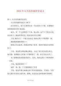 2025年人生沒有捷徑爭論文