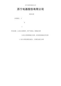 蘇寧電器財務報表分析