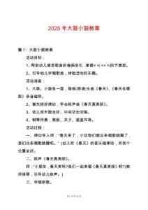 2025年大鼓小鼓教案