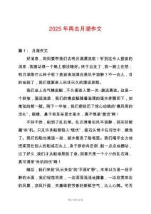 2025年再去月湖作文