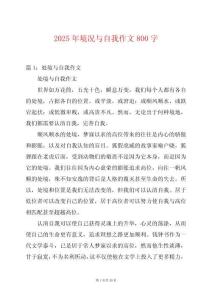 2025年境況與自我作文800字