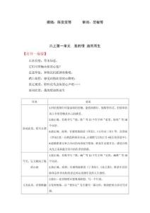 部編版六年級語文上冊第一單元《我的情 油然而生》大單元作業(yè)設(shè)計(jì)