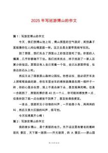 2025年寫巡游博山的作文
