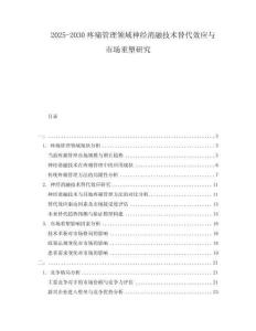 2025-2030疼痛管理領域神經(jīng)消融技術替代效應與市場重塑研究