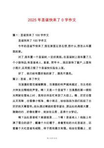 2025年圣誕快來了0字作文
