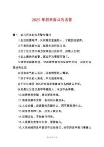 2025年將來(lái)奮斗的名言