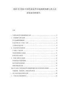 2025至2030中國色素炭黑市場規模預測與重點企業發展分析報告