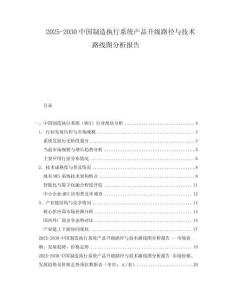 2025-2030中國制造執(zhí)行系統(tǒng)產(chǎn)品升級路徑與技術(shù)路線圖分析報告