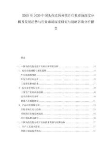 2025至2030中國頭孢克肟分散片行業市場深度分析及發展趨勢與行業市場深度研究與戰略咨詢分析報告