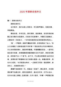 2025年刷新自我作文