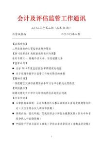 會計及評估監管工作通訊（2020年第3期，總第35期）