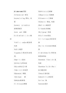 化工專業(yè)英語單詞集錦