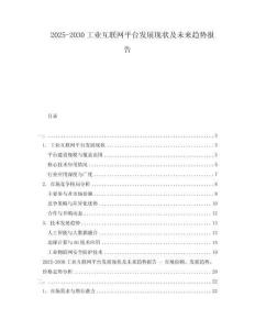 2025-2030工業(yè)互聯(lián)網(wǎng)平臺發(fā)展現(xiàn)狀及未來趨勢報告
