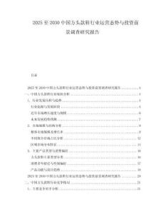 2025至2030中國方頭款鞋行業運營態勢與投資前景調查研究報告