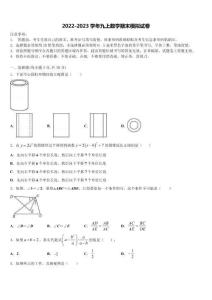 2023屆浙江省樂清市九年級數學第一學期期末教學質量檢測試題含解析